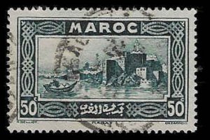French Morocco #135 Used LH; 50c Kasbah of the Oudayas (1933)