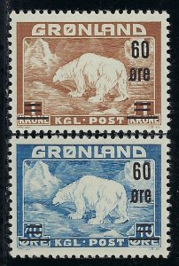 Greenland Scott 39-40 Mint Never Hinged F/VF