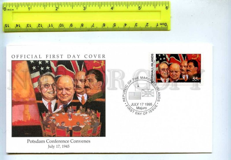 242071 MARSHALL ISLANDS WWII Potsdam Conference Convenes 1995 year FDC