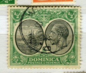 DOMINICA; 1930s early GV pictorial issue fine used 1/2d. value