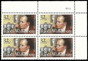 PCBstamps   US #3135 PB $1.28(4x32c)Raoul Wallenberg, MNH, (PB-2a)