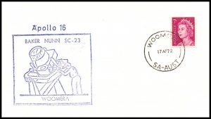 Australia Apollo XVI Baker Nunn Woomera Tracking 1972 Space Cover