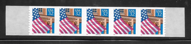 #2915A MNH 32¢ Flag Over Porch PNC/5 Plate #13231A