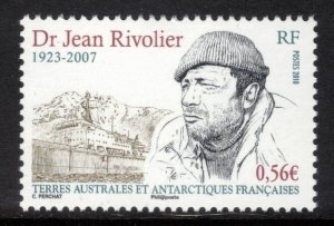 FRENCH ANTARCTIC 2010 Dr Jean Rivolier; Scott 423, Yvert 557; MNH