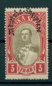 ALBANIA  5 FRANCS OVERPRINT 1928 NEVER HINGED 