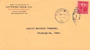 United States Pennsylvania Bloomsburg 1927 numeral duplex  Red and Black corn...