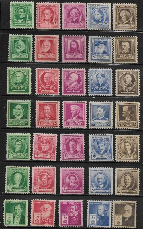 USA 859-893   MNH  FAMOUS AMERICANS