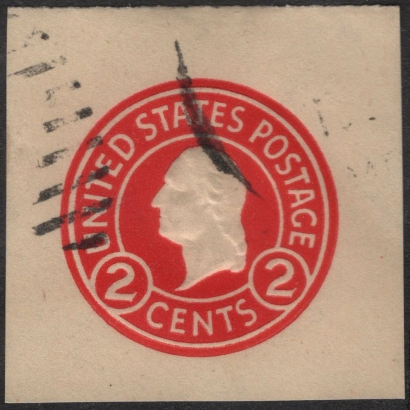 SC#U430d 2¢ Washington Cut Square (1916) Used