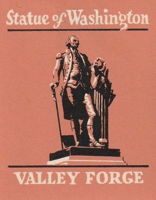 Great Valley Forge, Pennsylvania set of 12 US  Poster Stamps. C1930's. 45x58mm