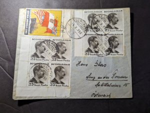 1936 Romania Cover Cernauti to Donau Austria