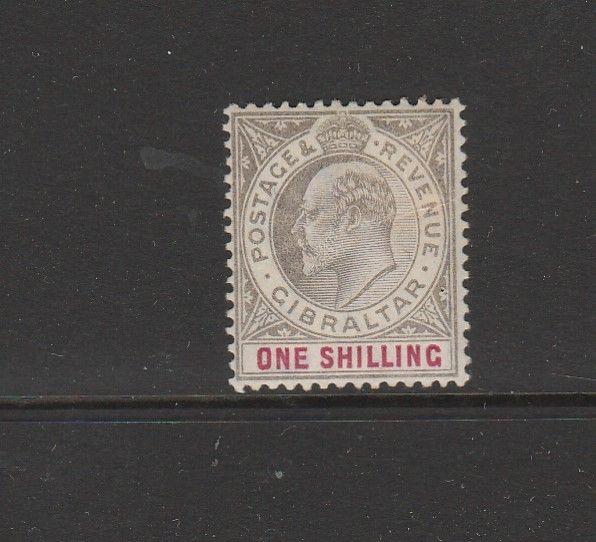 Gibraltar 1903 Crown CA 1/- Fresh MM SG 51