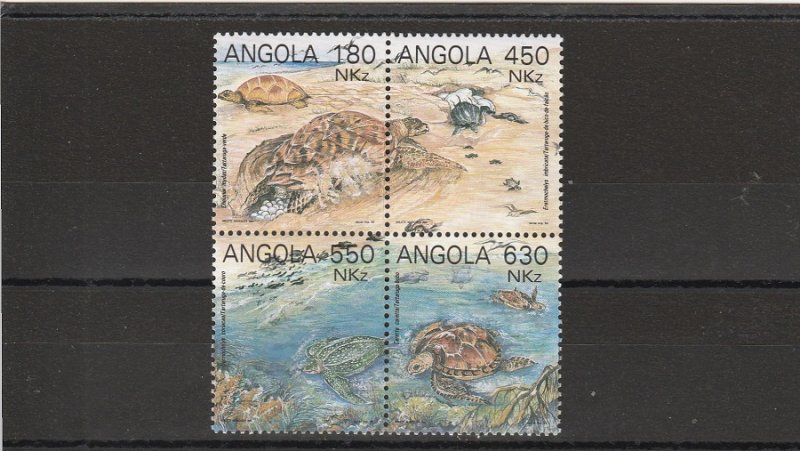 Angola  Scott#  882  MNH Block of 4  (1993 Turtles)