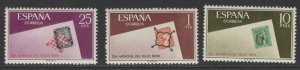 SPAIN SG1783/5 1966 WORLD STAMP DAY MNH