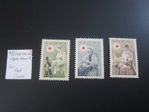 Finland 1954 Sc B123-5 Red Cross set MH