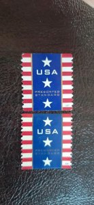 US Scott # 4157-4158; Two used Patriotic Banner, 2007; presort (10c); VF cnt off