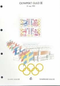 Sweden #1953-1956 Olympic Gold Medalists cycling MNH collector's sheet