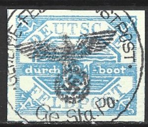 COLLECTION LOT 15182 GERMANY U-BOOT MI#13a 1944 CV+$2800