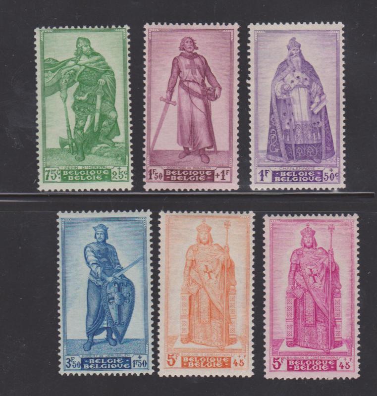 Belgium Scott # B426-31 Charlemagne and others MNH