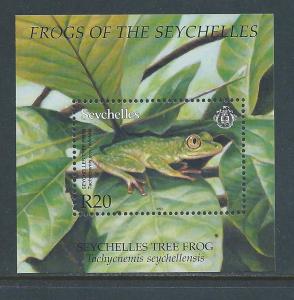 Seychelles #835 NH Frogs - WWF S/S