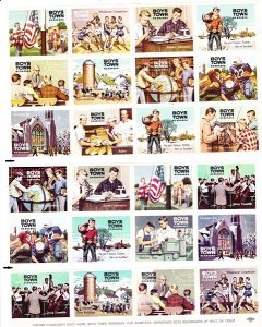 Boys Town set from 1967 - unused NG broken sheet of 20 seals / poster stamps