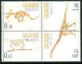 GAGAUZIA - 1997 - Dinosaurs - Perf 4v Sheet - Mint Never Hinged - Private Issue