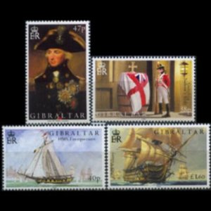 GIBRALTAR 2005 - Scott# 1005-8 Trafalgar Battle Set of 4 NH