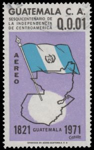 GUATEMALA AIRMAIL STAMP 1971 SCOTT # C468. USED. # 1