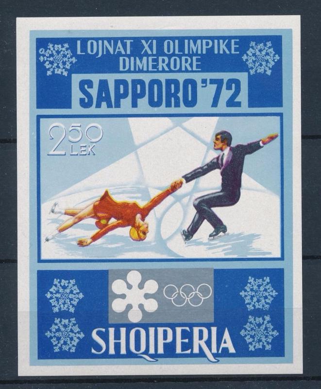 [56393] Albania 1972 Olympic games Sapporo Figure skating MNH Sheet