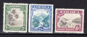 Jamaica Scott 106-108 Mint hinged (Catalog Value $64.00)