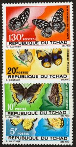 Chad Stamps # 239-42 MNH Butterflies