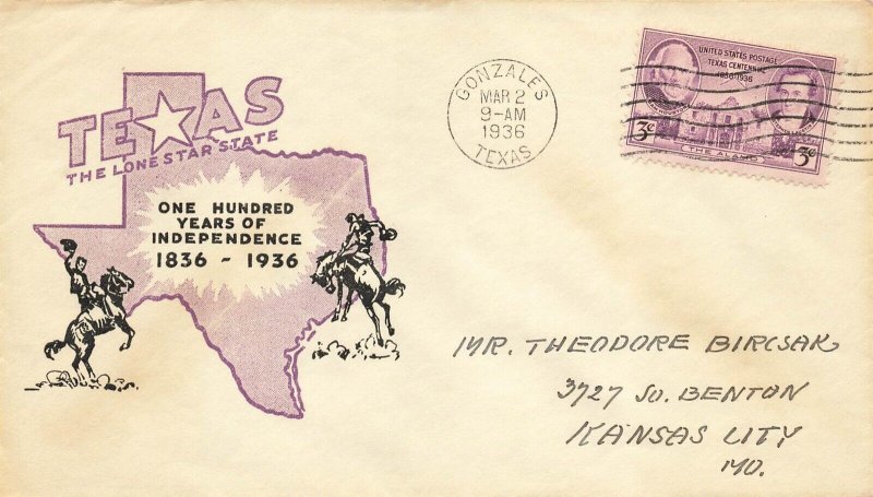 776 3c TEXAS CENTENNIAL - Ioor #14A