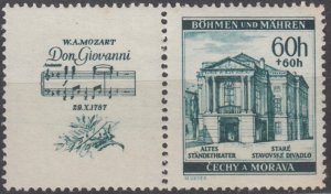 Bohemia & Moravia Scott #B6 MNH 1941 with label