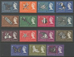 SOLOMON IS. Sc#128-142 1965 QEII £-sh-d Complete Set OG Mint NH