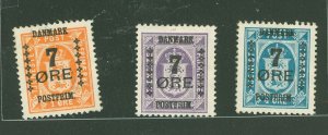 Denmark #185-187  Single