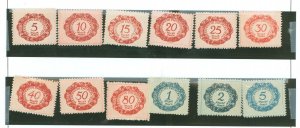 Liechtenstein #J1-J12 Mint (NH) Single (Complete Set)