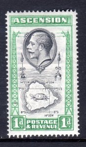 Ascension Island + 1934 +  sg 22 +   1d value  + Lightly Hinged  +