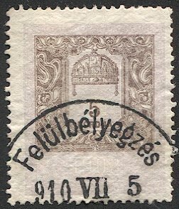 HUNGARY 1903 Barefoot #246 5k Used VF Royal Crown