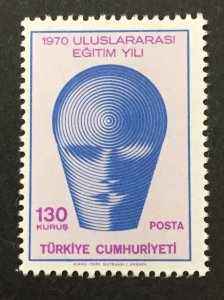 Turkey 1970 #1839, Education Year, MNH.