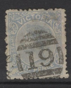 VICTORIA SG301 1885 6d CHALKY BLUE USED 