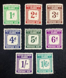 MOMEN: BRITISH SOLOMON ISLANDS SG #D1-D8 1940 MINT OG VLH £95 LOT #68172