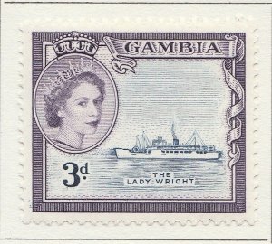 1953 Gambia 3d MH* Stamp A4P40F40085-