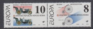 1994 Bosnia Herzegovina Mostar 17-18Paar Cars - Europa Cept 10,00 €