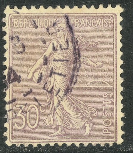 FRANCE 1903-38 30c Violet SOWER Type Sc 142 VFU