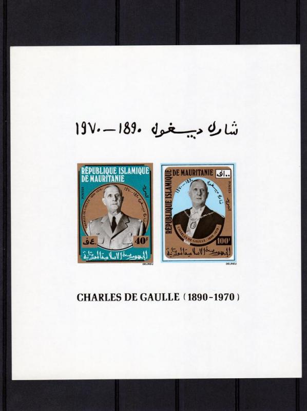 Mauritania 1980 Charles de Gaulle s/s Imperforated mnh.vf