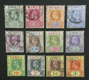 MOMEN: GAMBIA SG #45-56 1902-05 USED LOT #60004