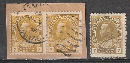 #113 Canada Used Admirals Used  single & pair varities