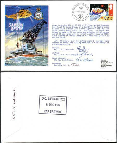 RD12a Samsom Rescue Signed by all 4 Memebers of the Sea Kings Crew (A)