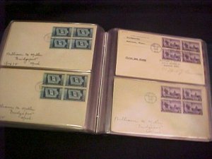 60 FDC Collection Blks/4 1940 – 1949 era Scott # 879 // 1949