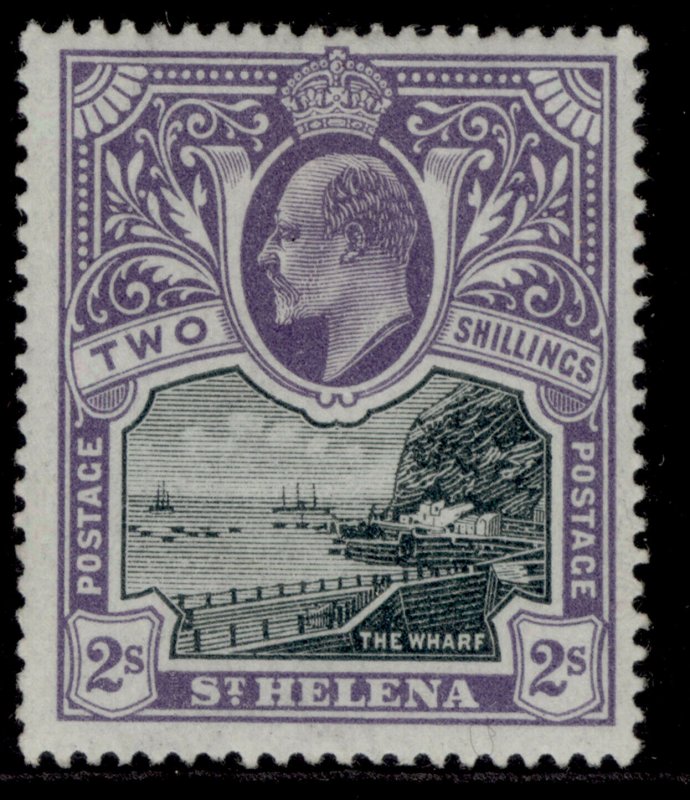 ST. HELENA EDVII SG60, 2s black & violet, LH MINT. Cat £65.