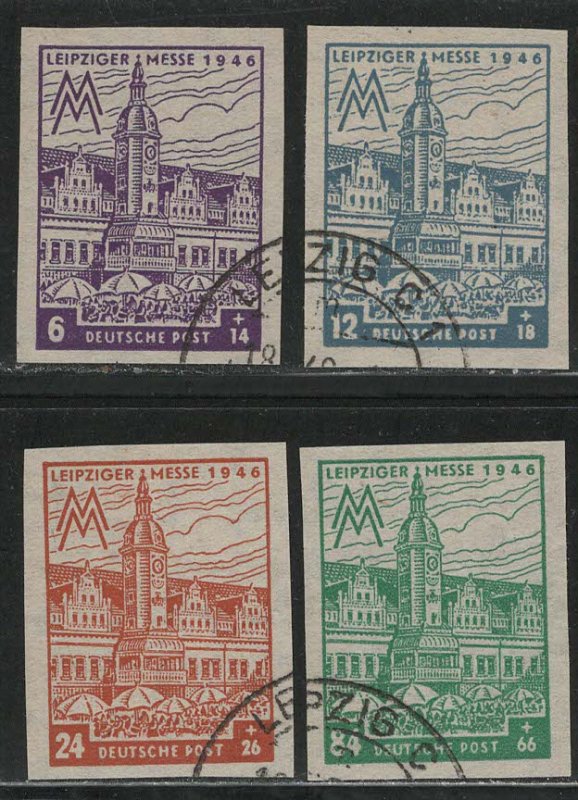 DDR under russian occupation Scott # 14NB13a - 14NB16a, used, var. wmk